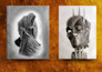 create scifi concept art in graphite